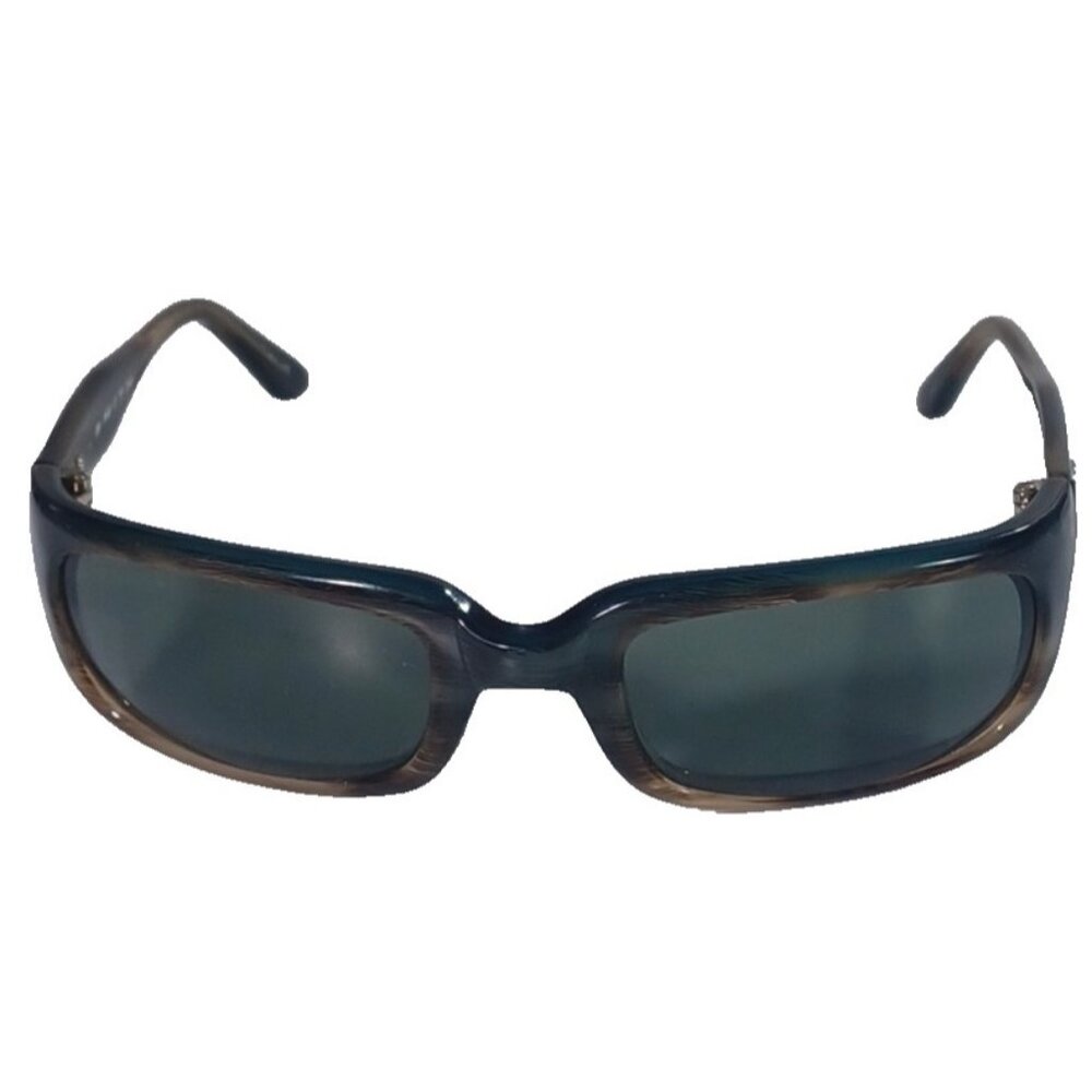 Vintage Smith Wrap Sunglasses Clutch Glass Lens Seaweed Green Blue Brown